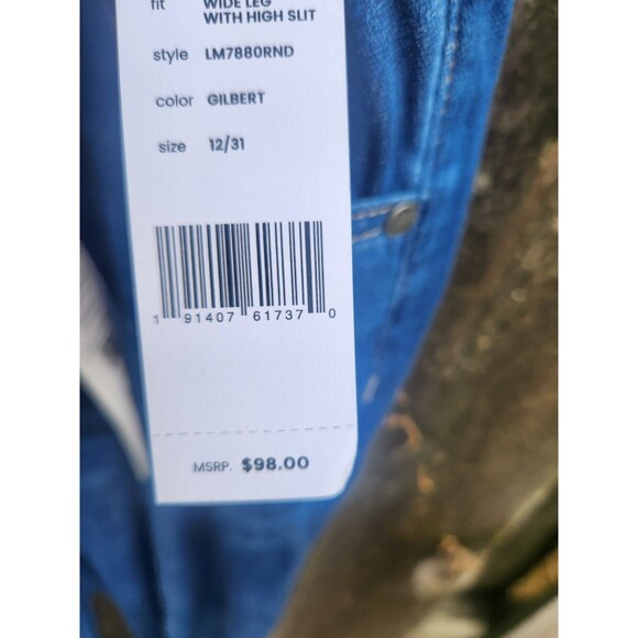 Liverpool Jeans 12/31 Wide Leg With High Slit Cropped Raw Edge Pants - Picture 8 of 16